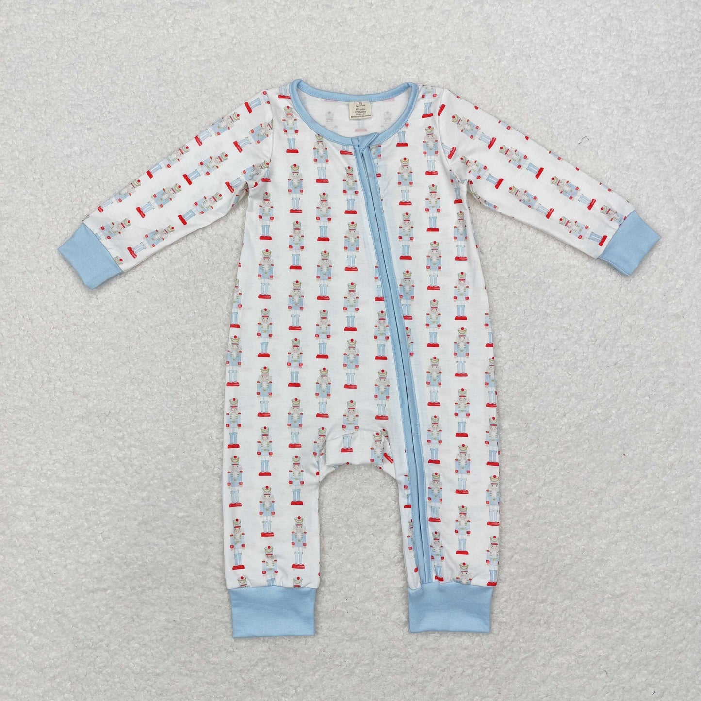 Baby Sibling Christmas Soldier Bamboo Romper