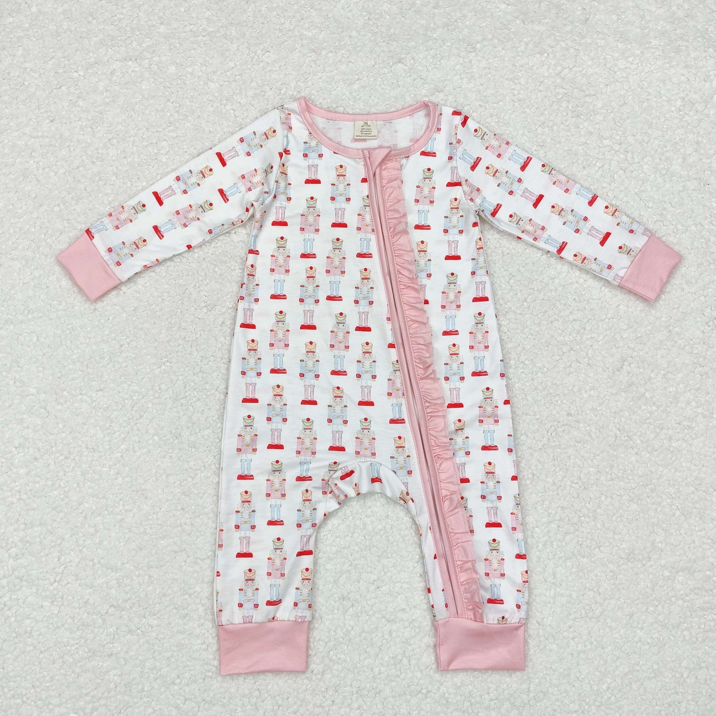 Baby Sibling Christmas Soldier Bamboo Romper