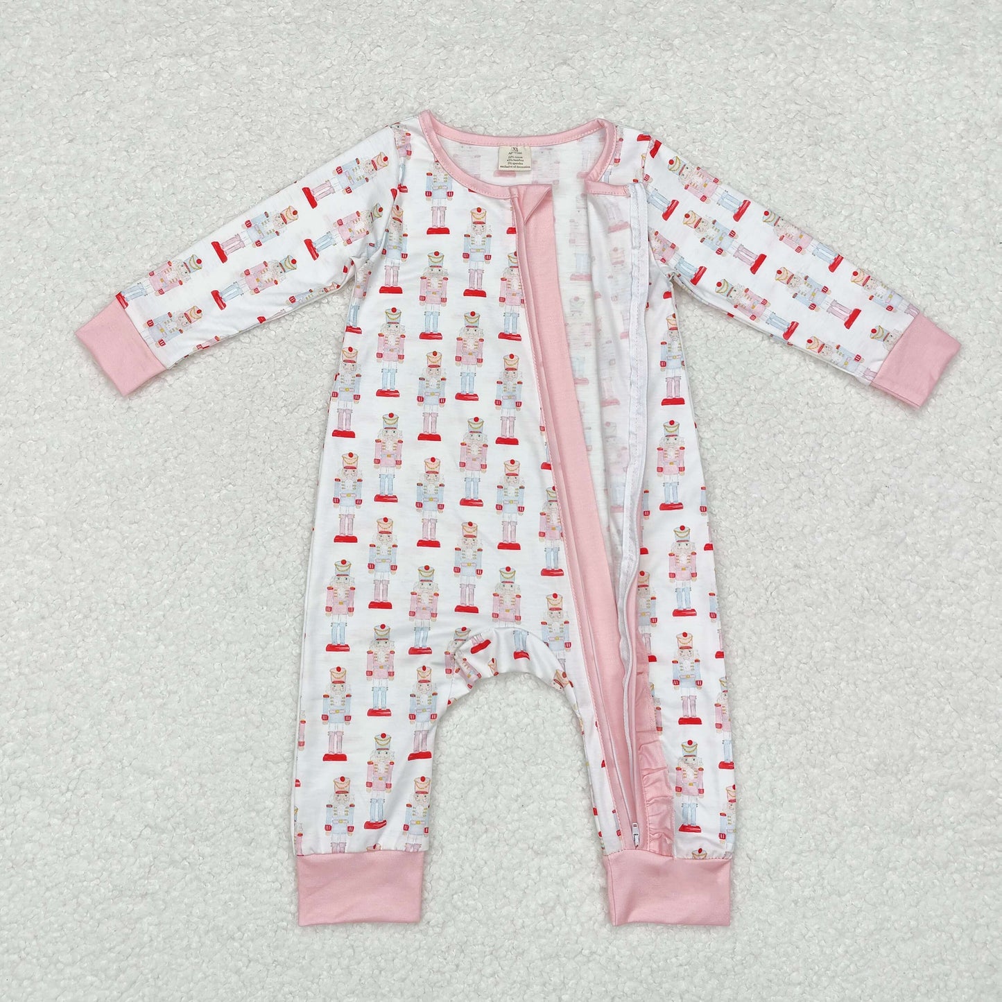 Baby Sibling Christmas Soldier Bamboo Romper