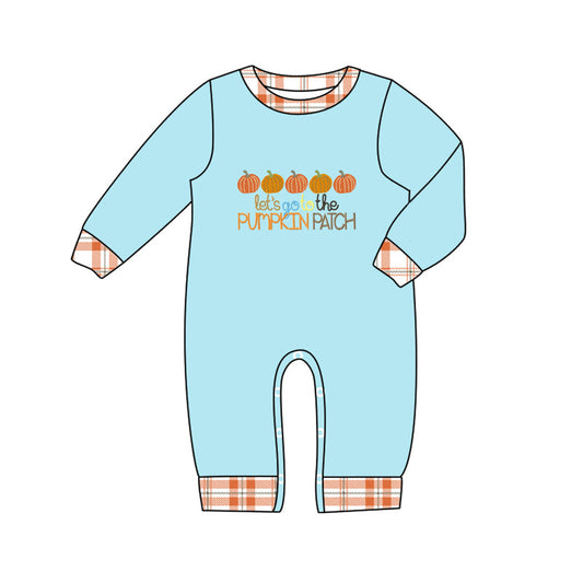 LR1189  Let's Go to the Pumpkin Ptach Boys Romper Preorder