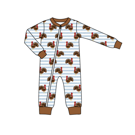 LR1191 Thankgiving Turkey Boys Romper Preorder