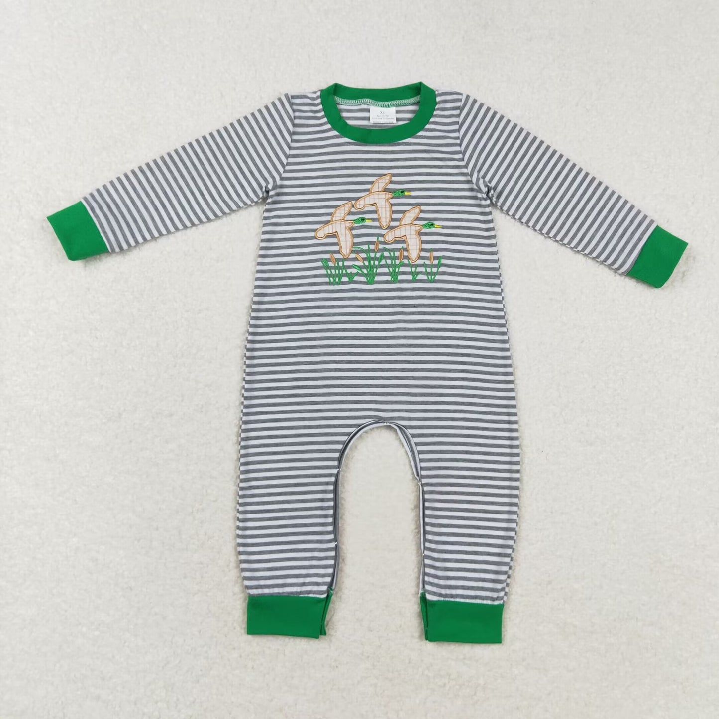 Baby Infant Boys  Mallard Duck Hunting Long Sleeve Rompers
