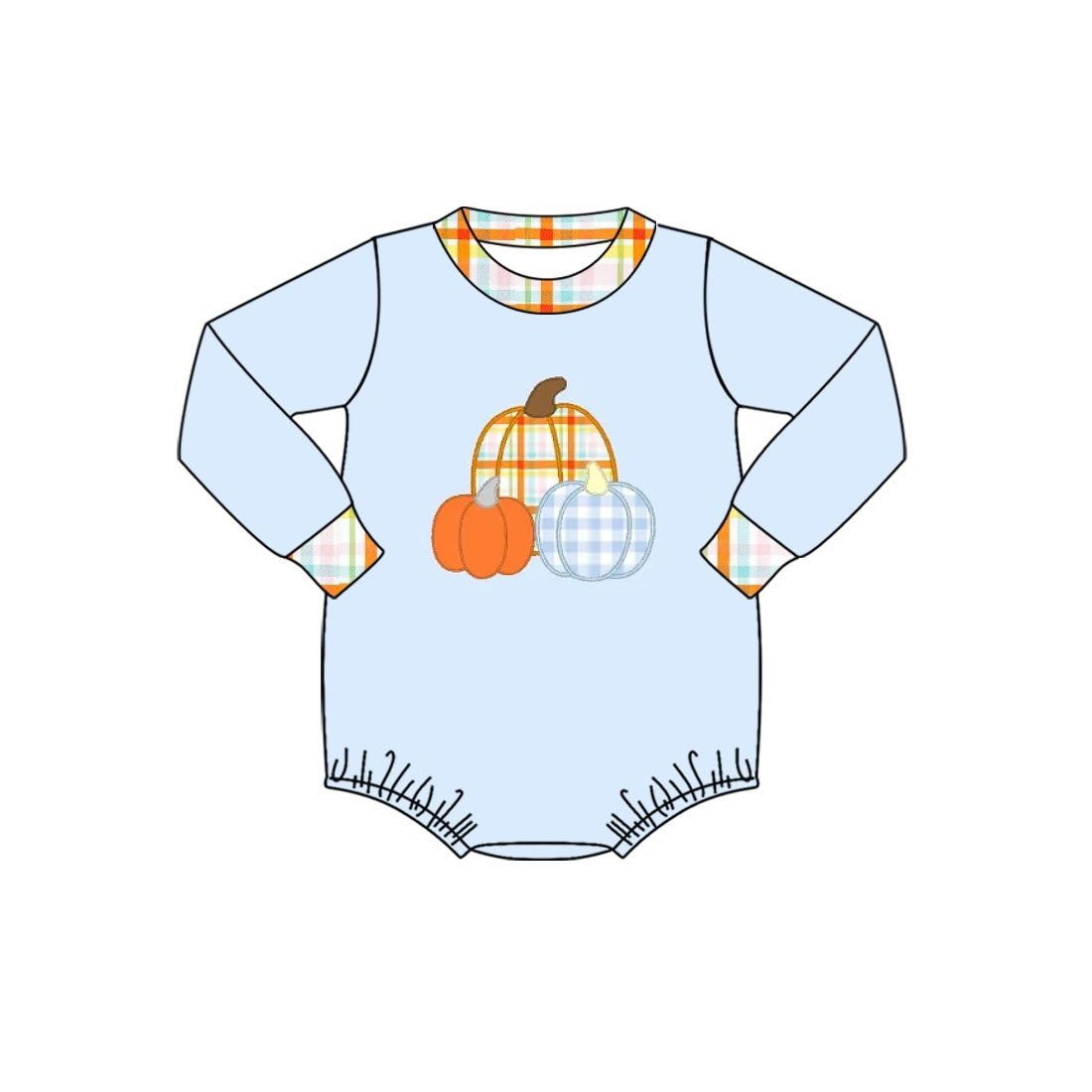 Baby Boys Romper Pumpkin Blue Color Preorder