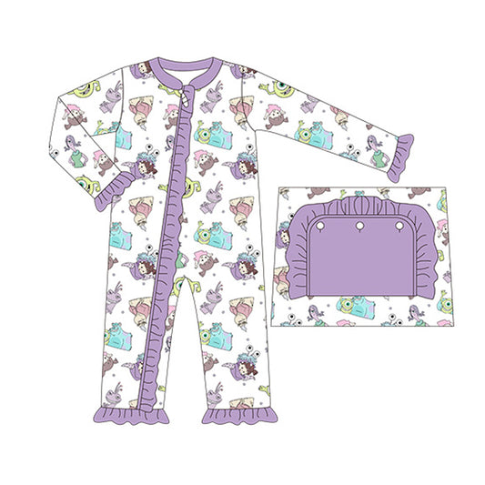 LR1288 Baby Girls cartoon Monster Romper Preorder