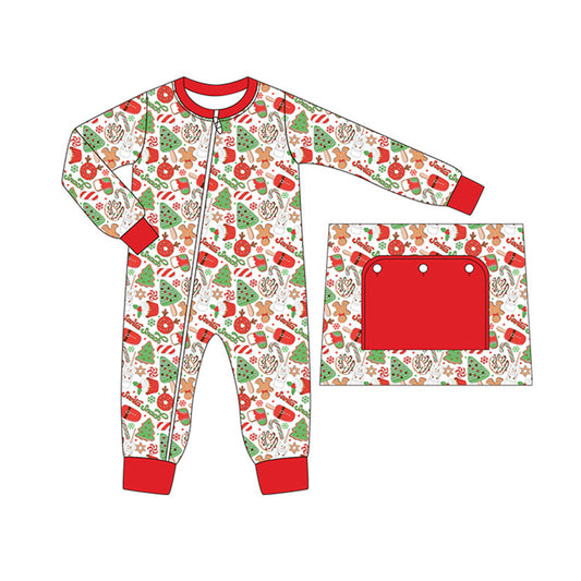 LR1291 Baby Boys Christmas Cake Romper Preorder