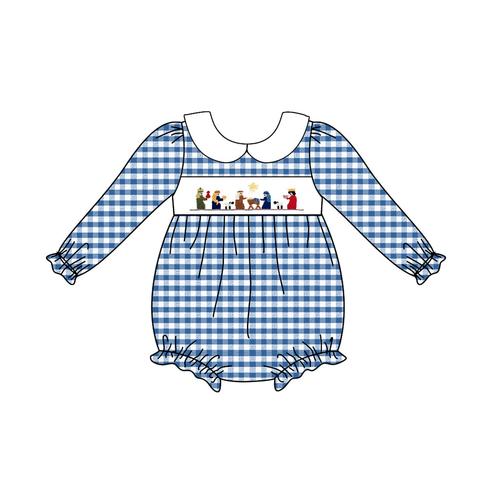 LR1331 Baby Girls Christmas The Nativity Story Romper preorder