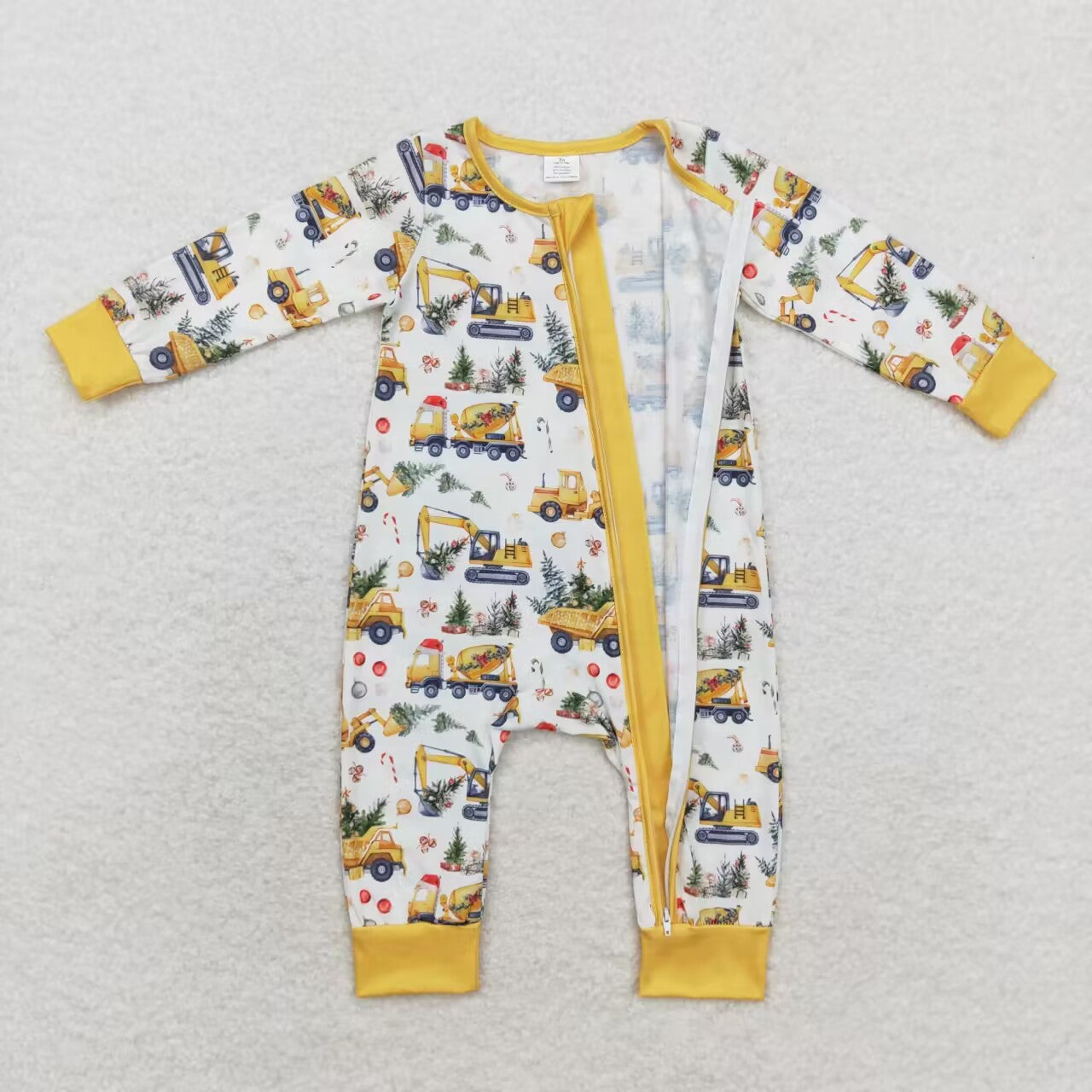 Baby Boys Sibling Christmas Tree Bamboo Rompers Pajamas Clothes Sets