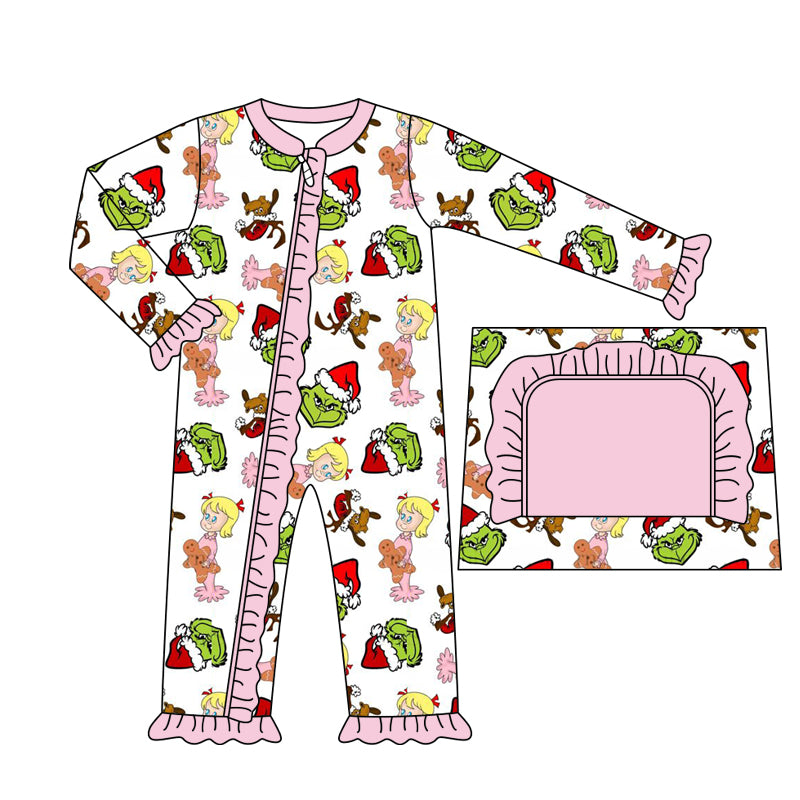 Baby Girls Christmas Cartoon  Romper Preorder 3 MOQ