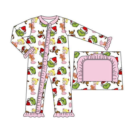 Baby Girls Christmas Cartoon  Romper Preorder 3 MOQ