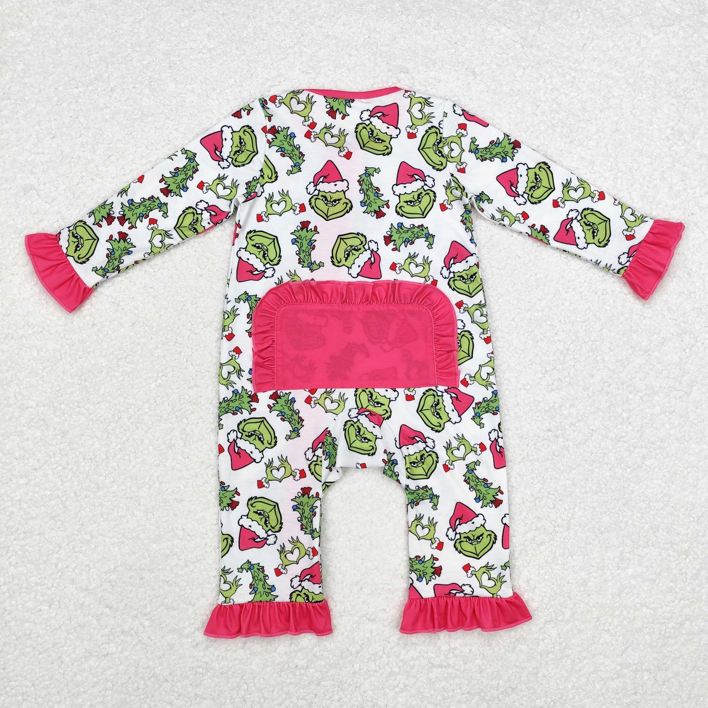 Family Christmas  Green Face Cartoon Pajama and Dress