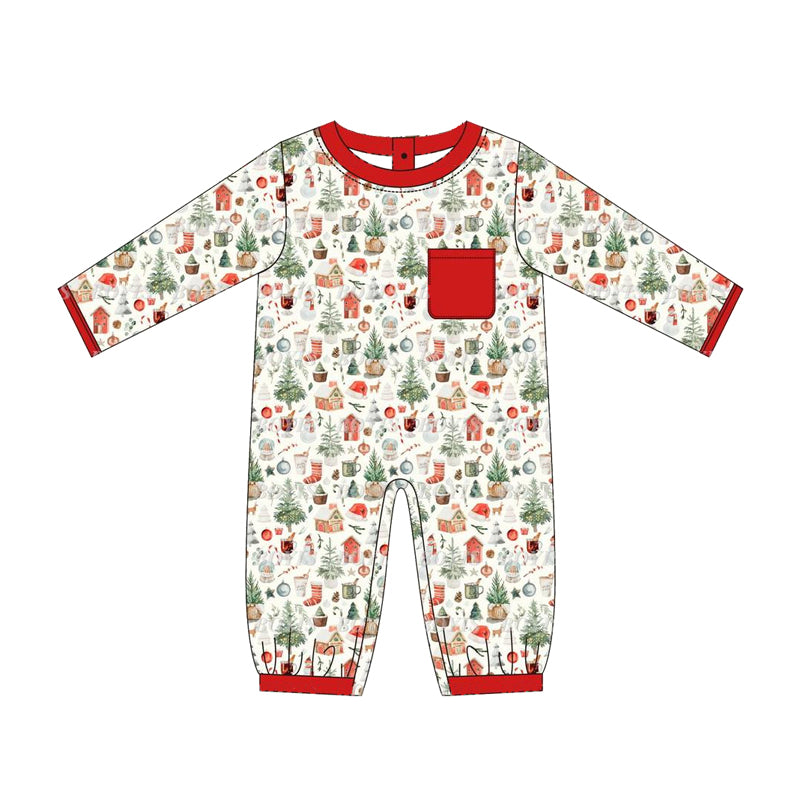 Baby Boys Christmas Long Sleeve Dress With Pocket Preorder