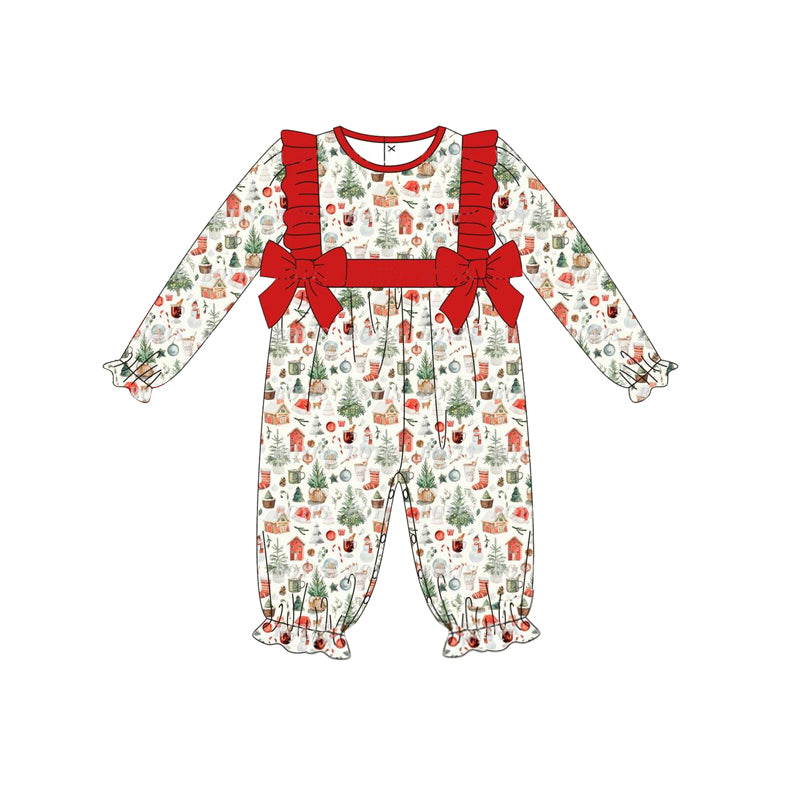 Baby Boys Christmas Long Sleeve Dress With Bow Preorder