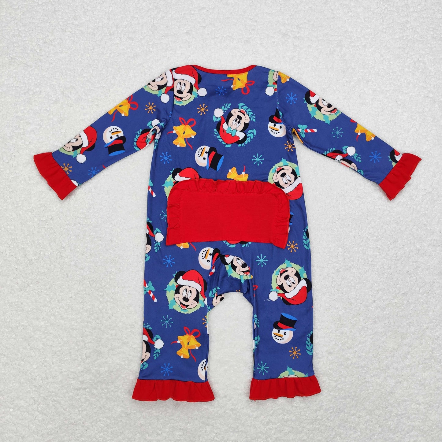 Baby Girls Boys Sibling Christmas Cartoon Mouse Pajama and Romper