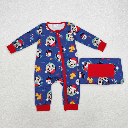 LR1417  Newborn Baby Boys Chrismtas Cartoon Mouse Romper