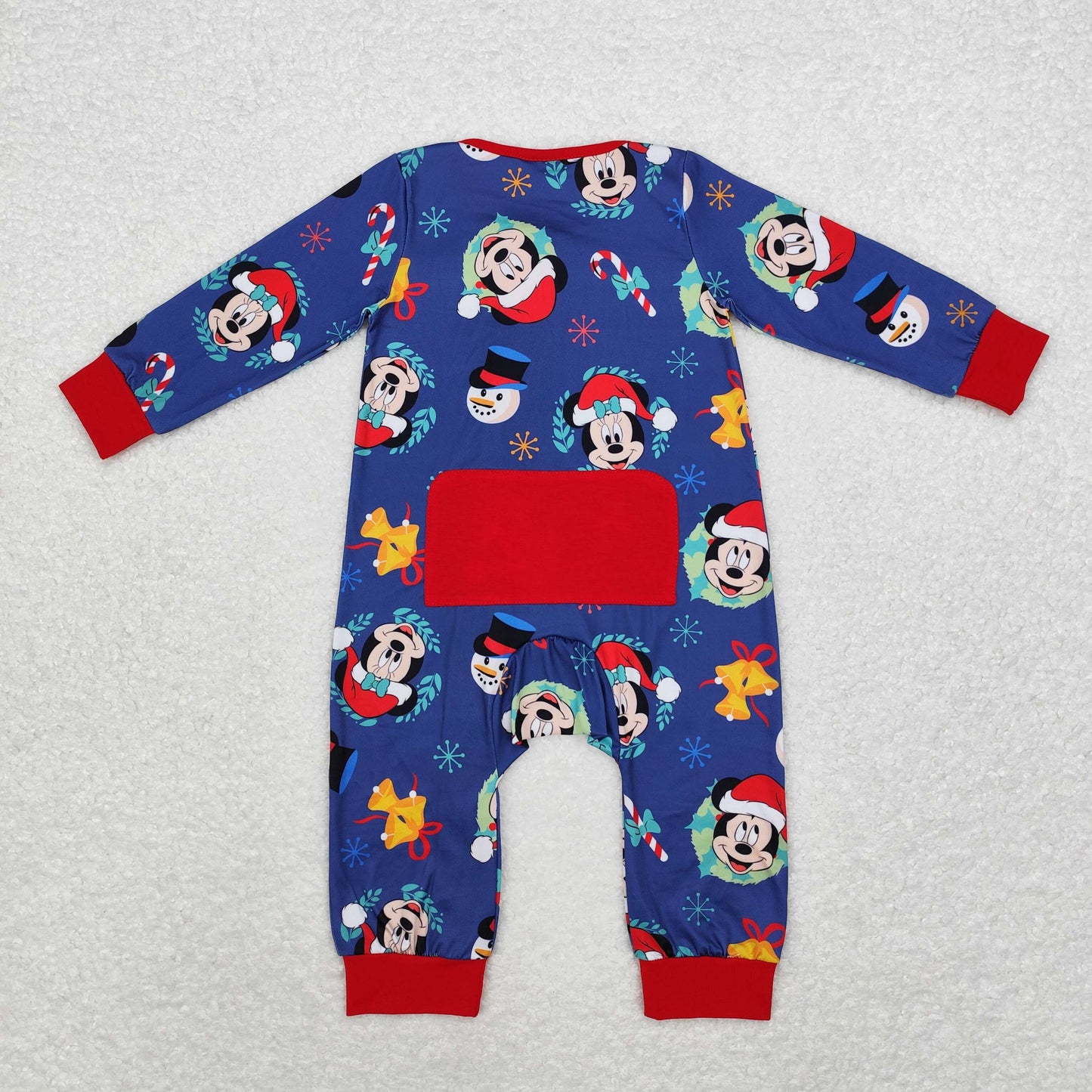 LR1417  Newborn Baby Boys Chrismtas Cartoon Mouse Romper