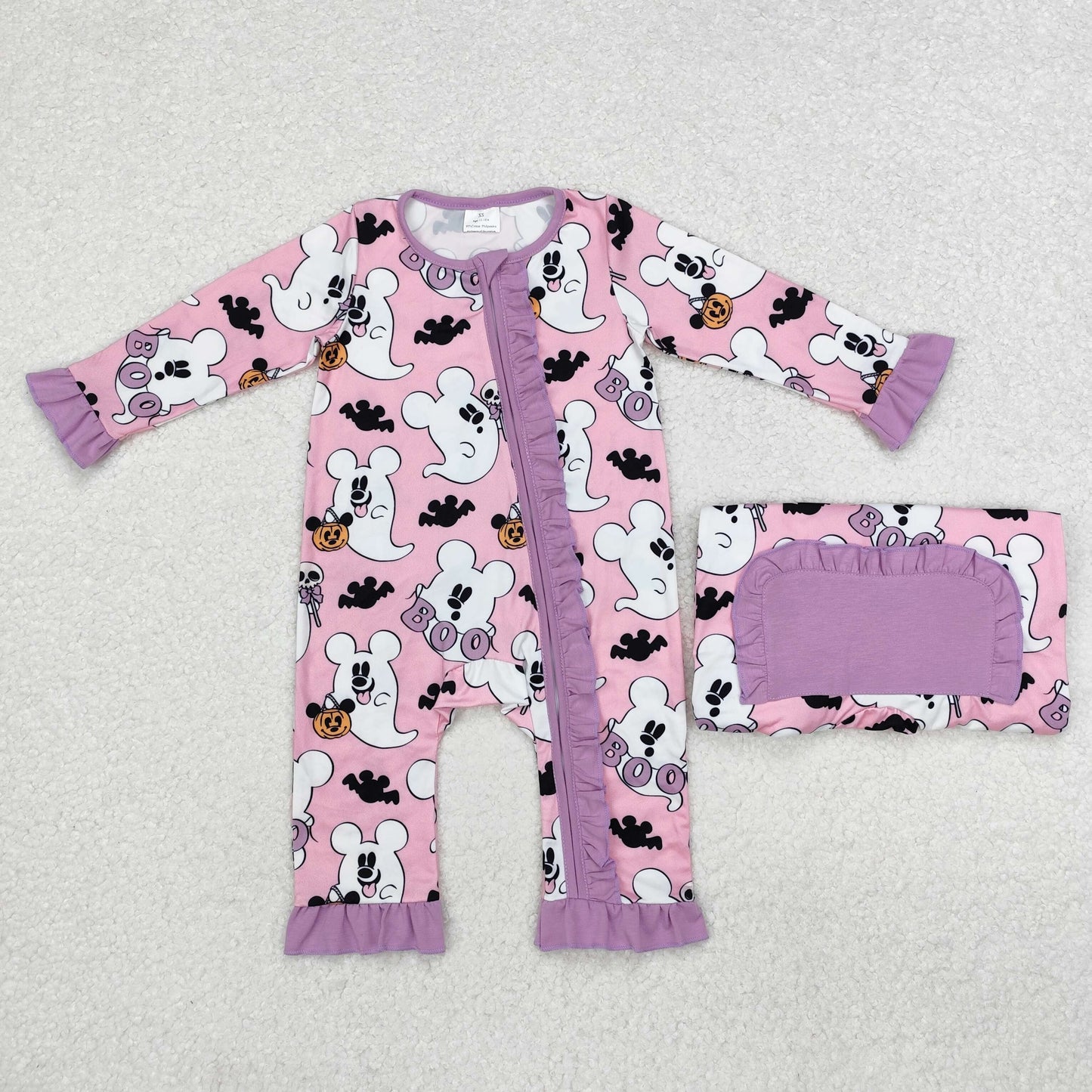 Newborn Baby Girls Halloween Ghost Boo Romper