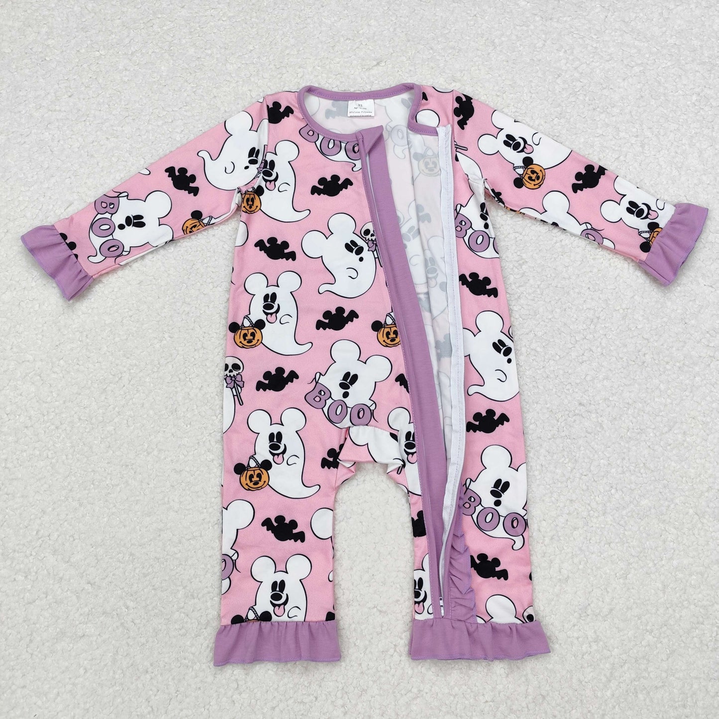 Newborn Baby Girls Halloween Ghost Boo Romper