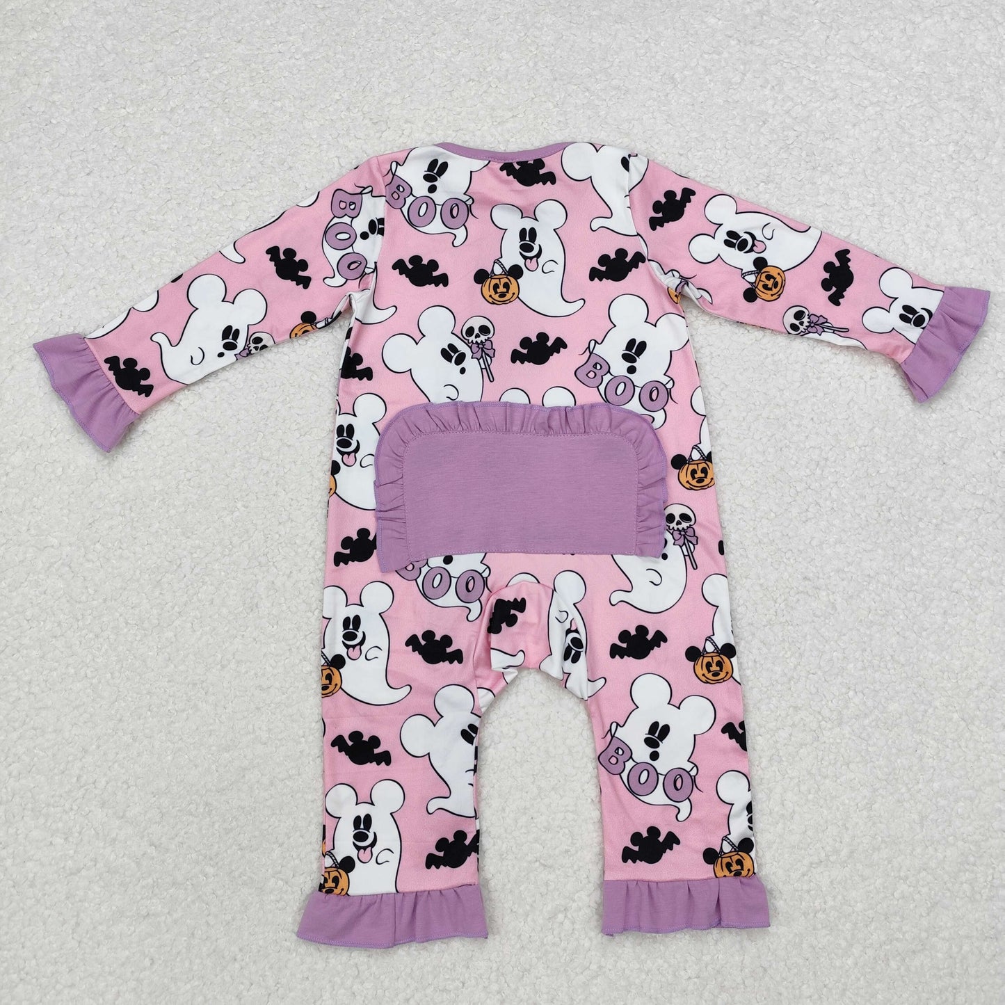 Newborn Baby Girls Halloween Ghost Boo Romper