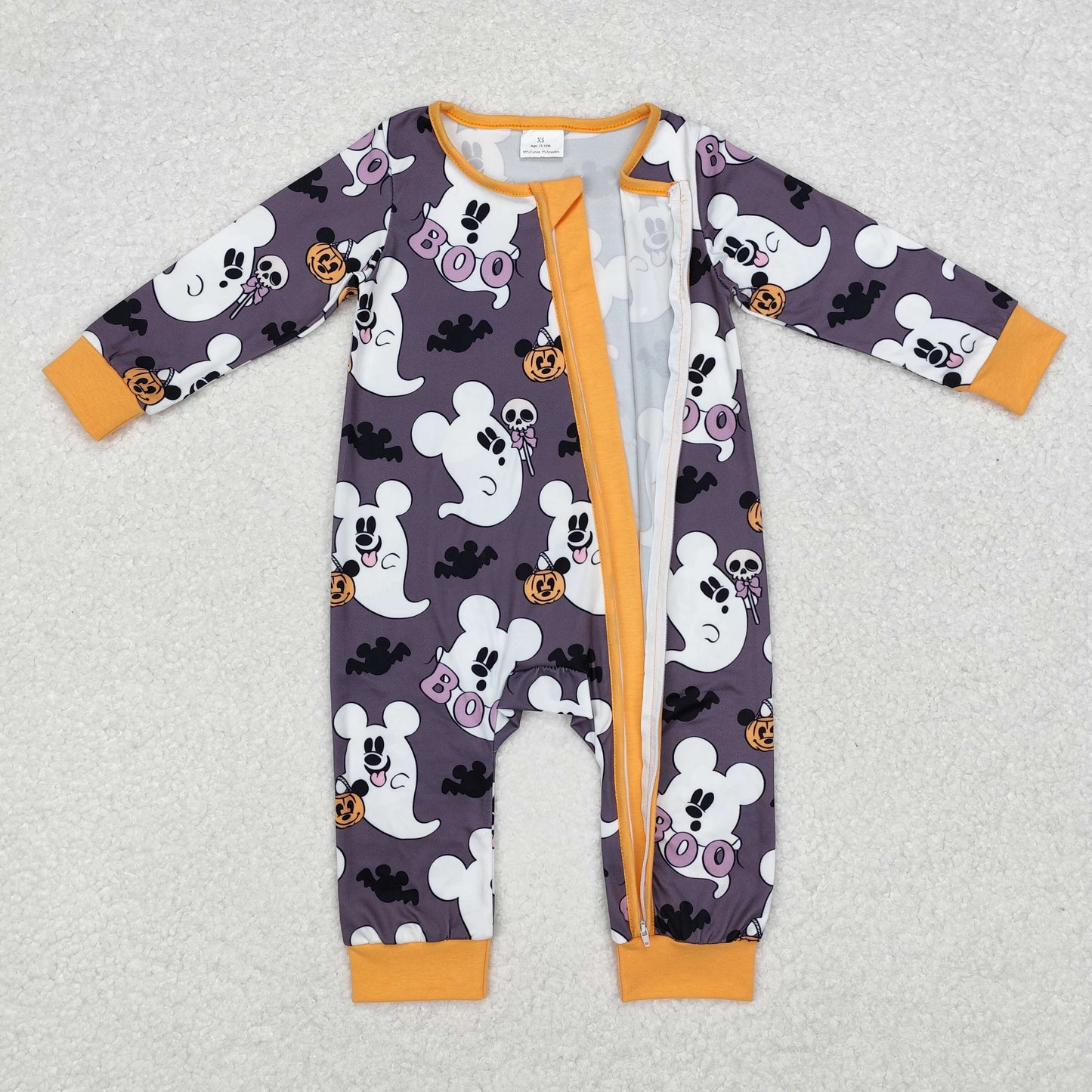 Newborn Baby Boys Halloween Ghost Boo Romper