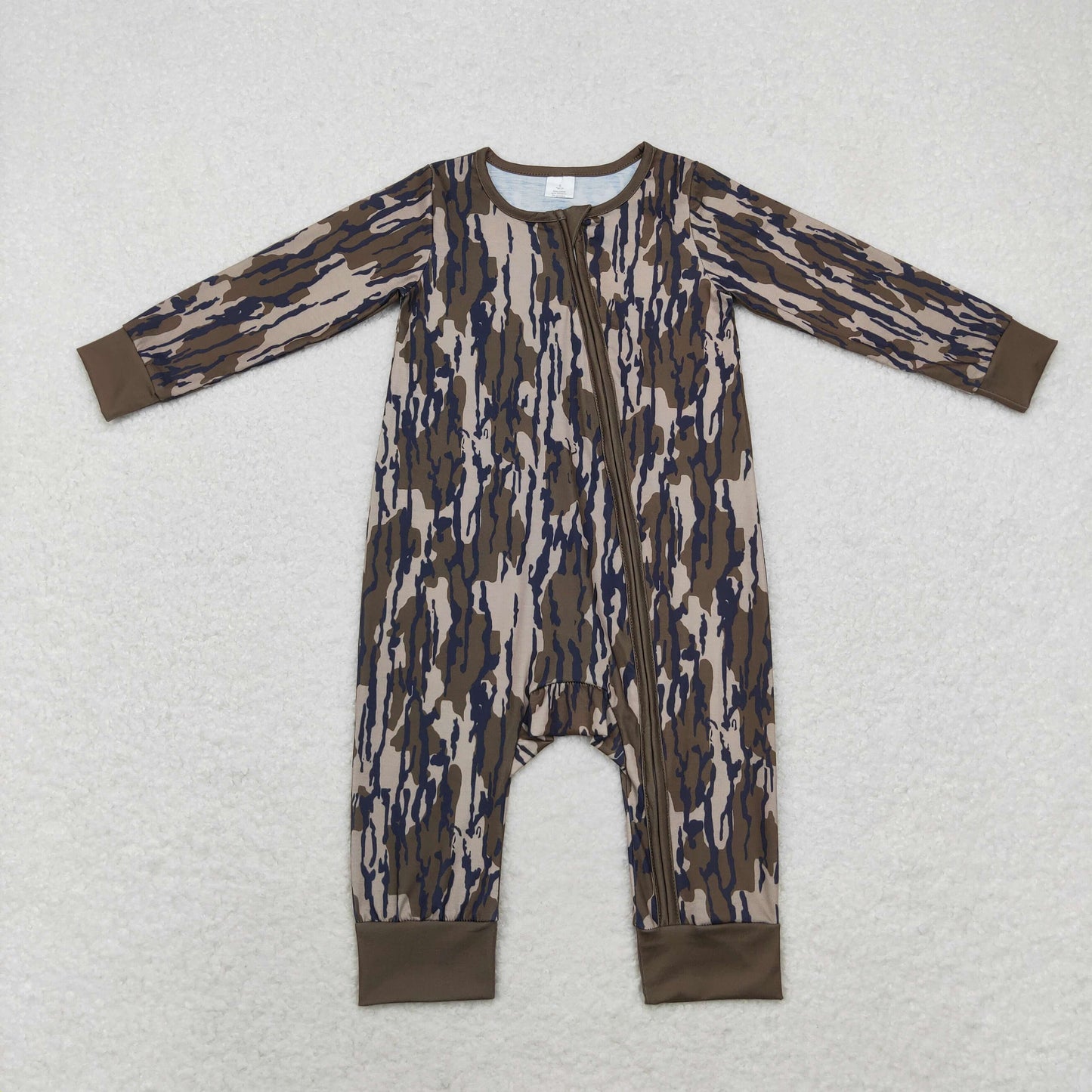 Baby Boys Brother Mossy Camo Long Sleeve Pajama Set and Romper