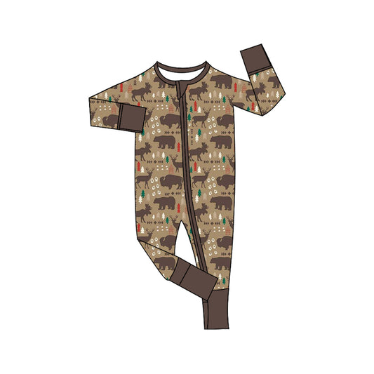 LR1489 Baby Boys Christmas Animal Pajama Set Pre-roder