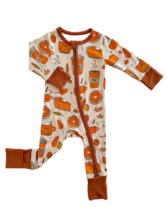 LR1500 Baby Boys Fall Coffe Cake Romper Preorder