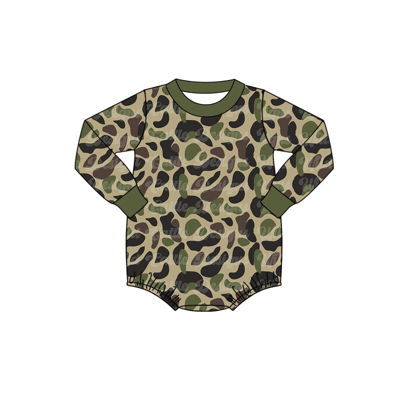 LR1550 Baby Boys Camouflaged Bubble Romper  Pre-order