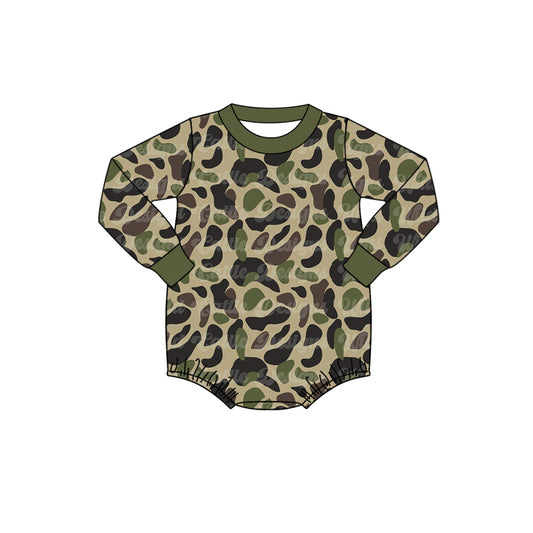 LR1550 Baby Boys Camouflaged Bubble Romper  Pre-order