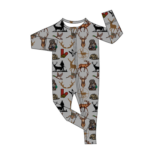 LR1627 Baby Boys Hunting Camo Zip Romper Pre-order