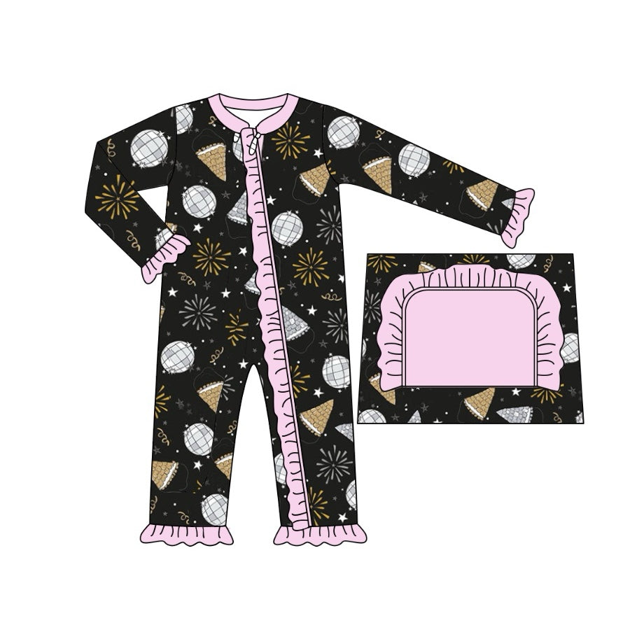 LR1666 Newborn Baby Girls Disco Romper Pre-order