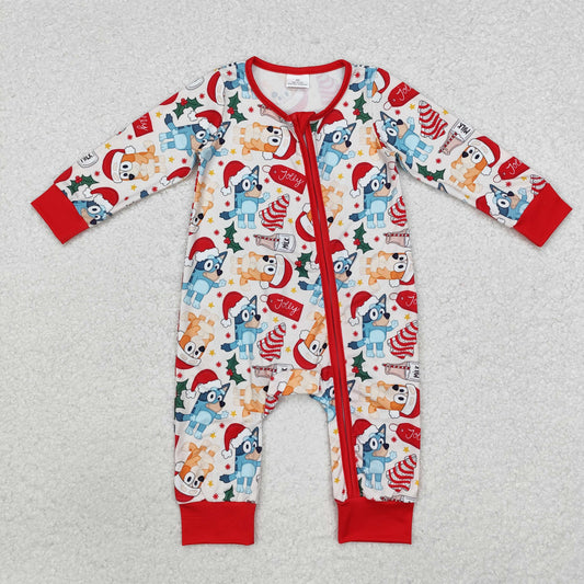 Newborn Baby Boys Christmas Cartoon Dog Romper