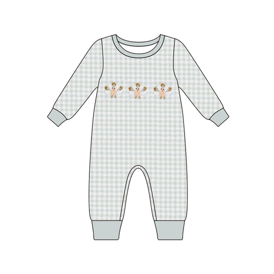 LR1735 Newborn Baby Boys Thanksgiving Turkey Long Sleeve Romper Pre-order