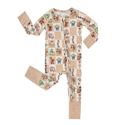 LR1752 Newborn Baby Boys Cartoon Toy Zip Romper Pre-order