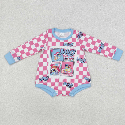 Newborn Baby Girls Cartoon Dog Long Sleeve Bubble Romper