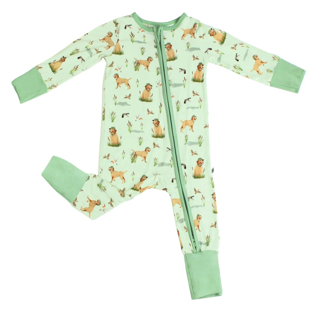 Baby Boys Hunting Dog Duck Long Sleeve Romper Pre-order