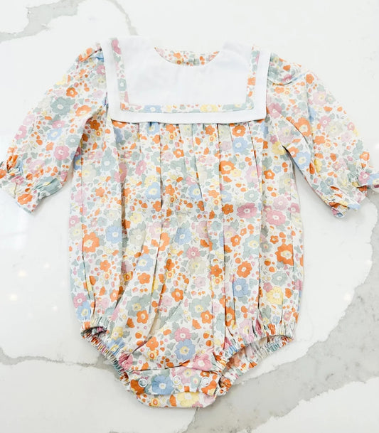 Newborn Baby Girls Floral Long Sleeve Romper Pre-order