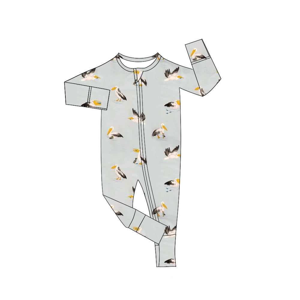 Newborn Baby Boys Cormorant Long Sleeve Zip Romper Pre-order