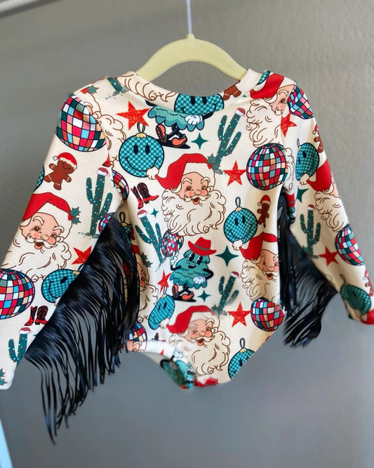 LR2045 Newborn Baby Girls Christmas Santa Romper Preorder