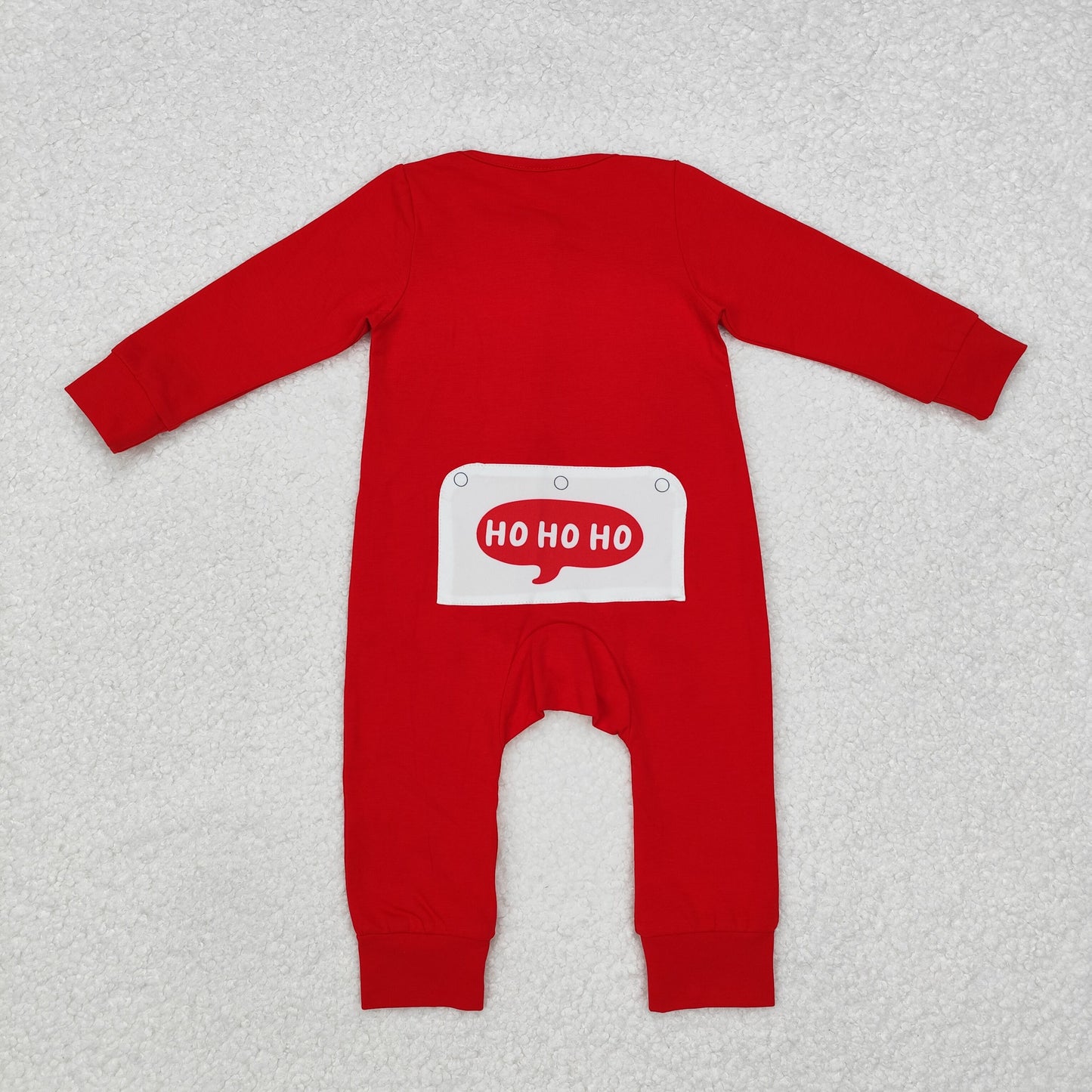 Newborn Baby Boys Christmas Santa Long Sleeve Red  Zipper Cotton Romper