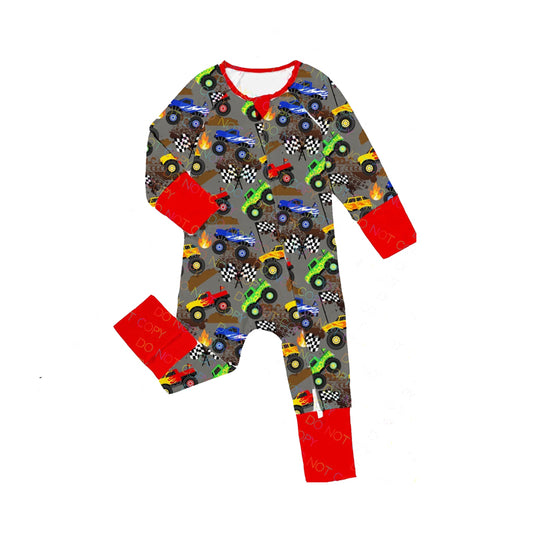 LR2082 Newborn Baby Boys Racing Romper Preorder