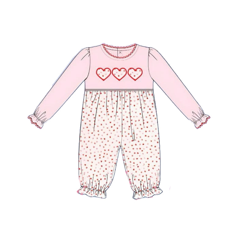 Baby GirlsSister Valentine's Day  Dot Heart Legging Set and Romper