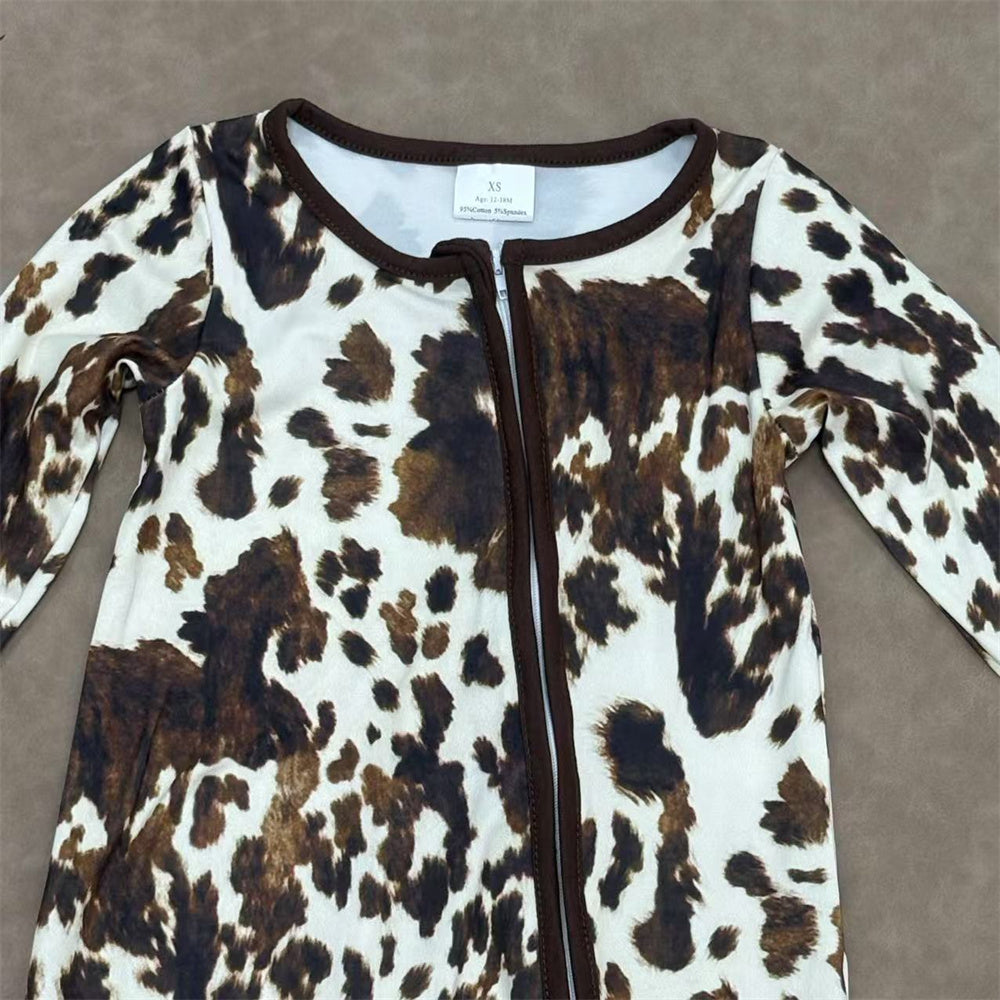 Little Cowboys Baby Western Rodeo Howdy Long Sleeve Zippy Romper One-piece