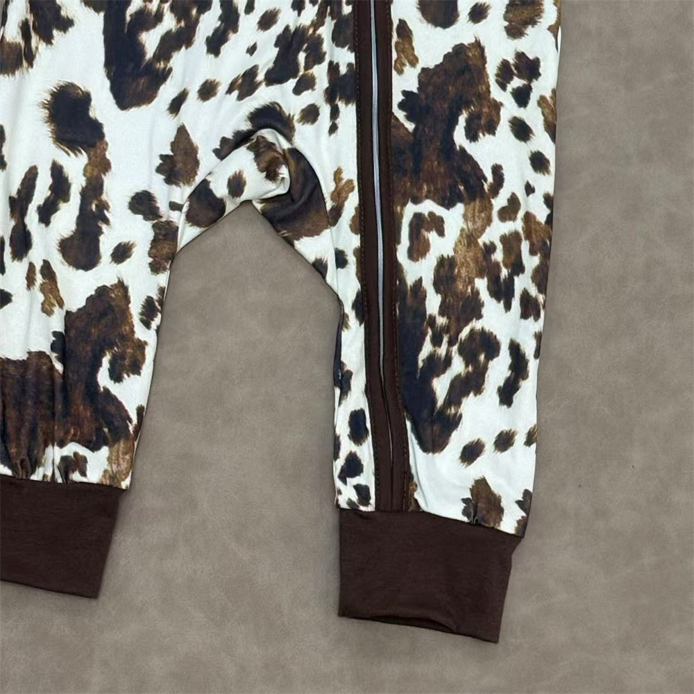 Little Cowboys Baby Western Rodeo Howdy Long Sleeve Zippy Romper One-piece