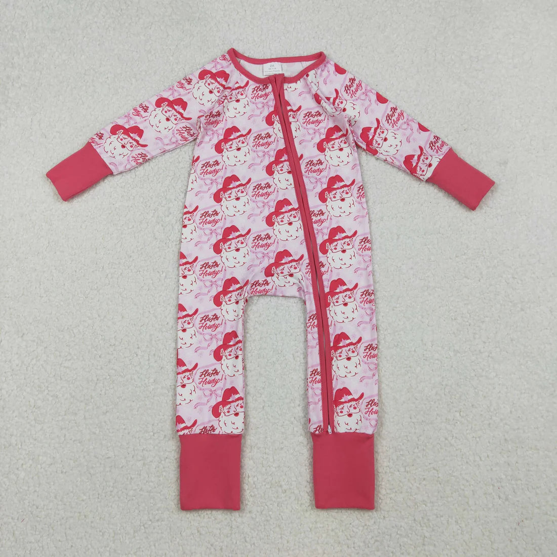 Sibling Baby Girls Long Sleeve Christmas Two Way Zip Convertible Rompers