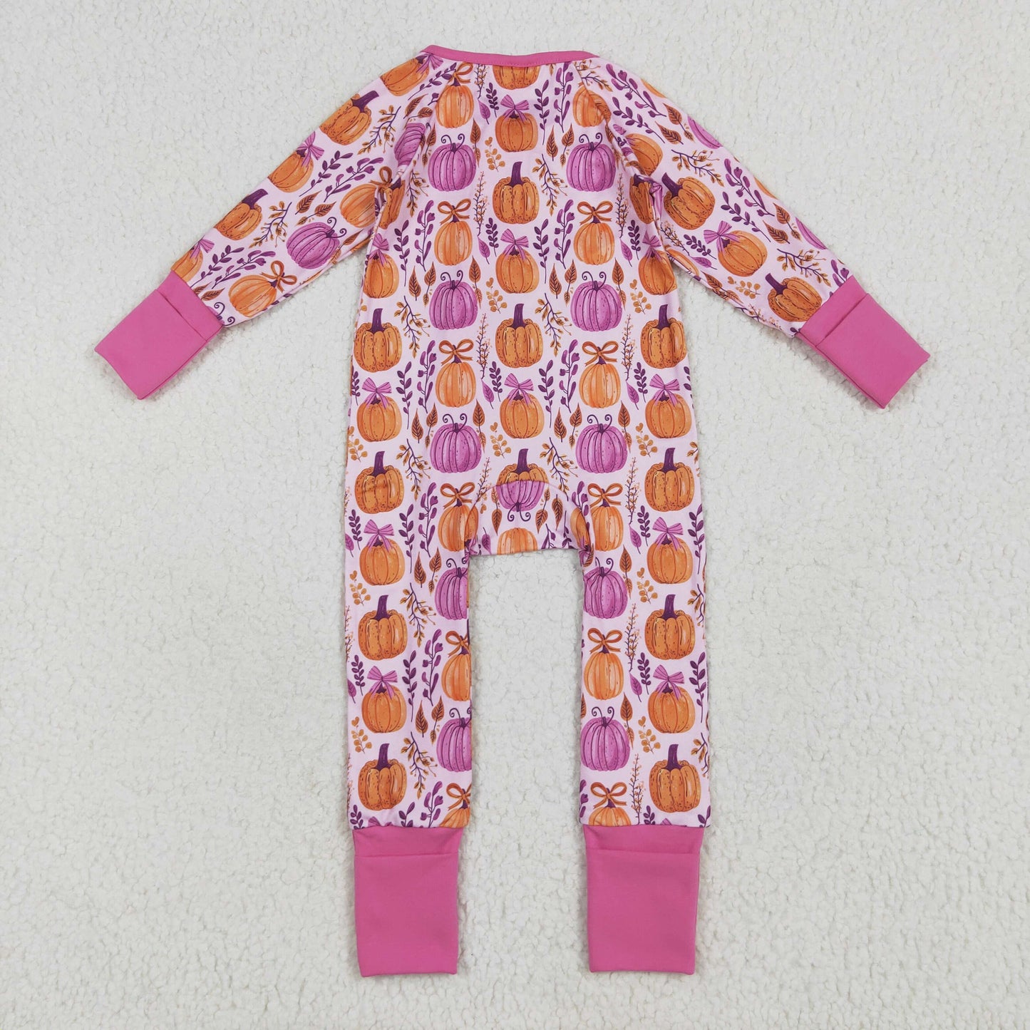 Sibling Baby Girls Floral Pumpkins Rompers Pajamas Clothes Sets