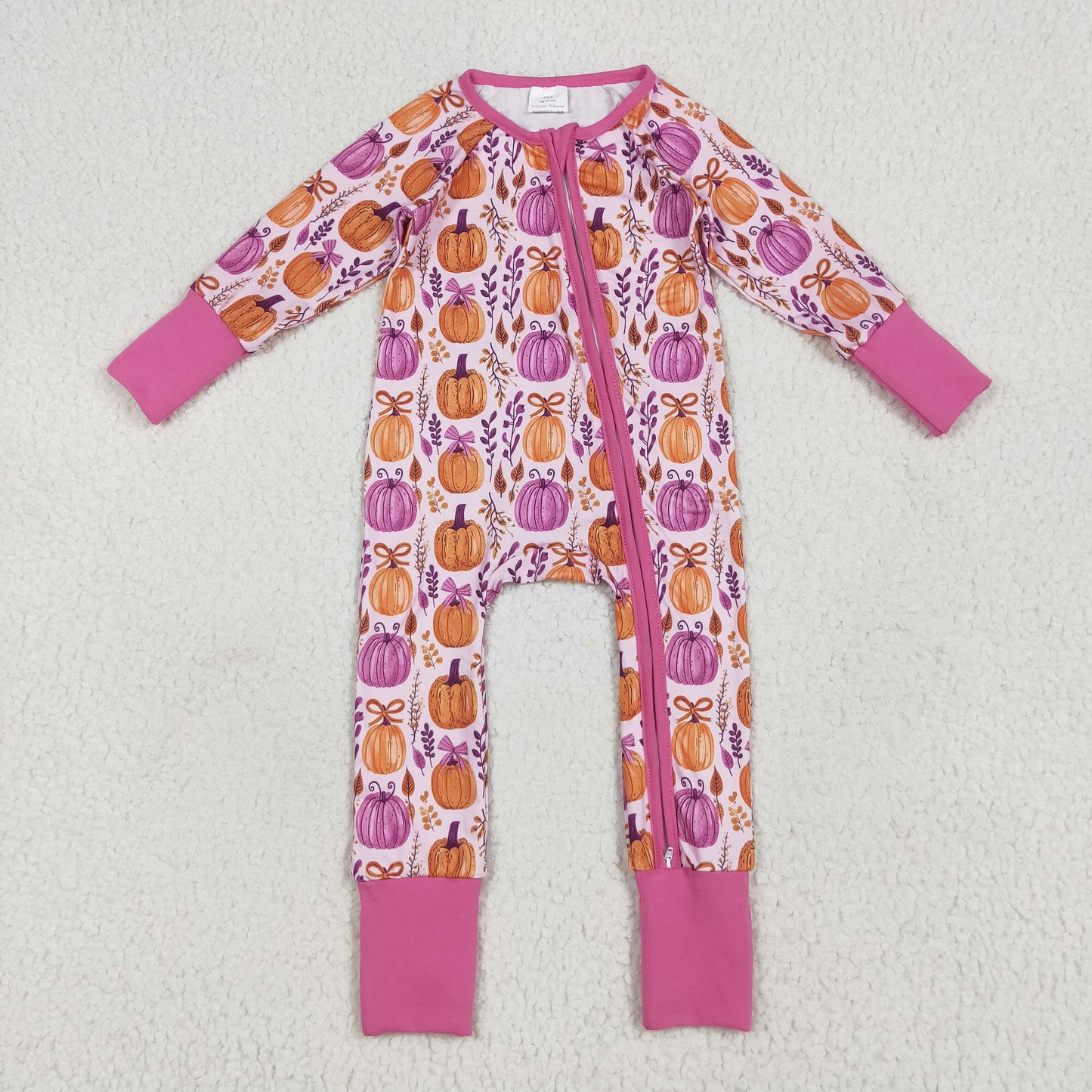 Sibling Baby Girls Floral Pumpkins Rompers Pajamas Clothes Sets