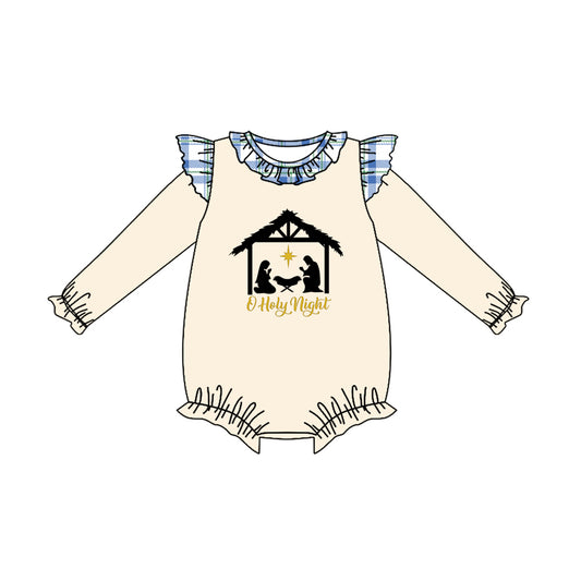 LR2293 Baby Girls Romper O Holy Night