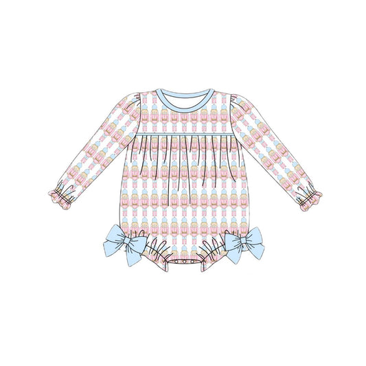 LR2298 Baby Girls Nutcracker Christmas Long Sleeve Romper Preorder