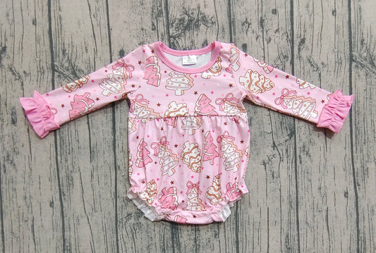 LR2301 Baby Girls Christmas Cake Tree Romper Preorder