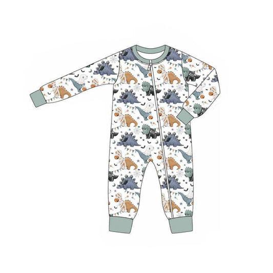 LR2305 Baby Boys  Dinosaur Long Sleeve Romper Preorder